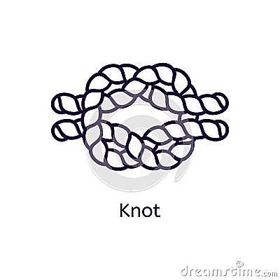 Vector icon of knot on a white background. Stock Photo