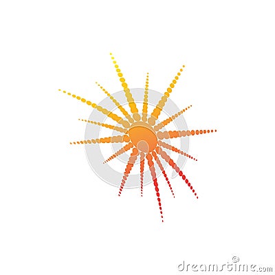 Vector Icon Logo Template Sun Vector Illustration