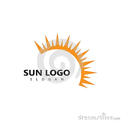 Vector Icon Logo Template Sun Vector Illustration
