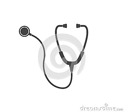Vector icon medical phonendoscope on white isolated background Vector Illustration