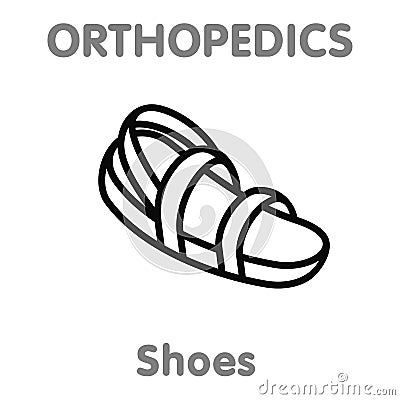 Vector icon orthopedic shoes Stock Photo