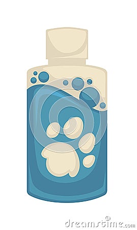 Vector icon of pet shampoo. Symbol animal care Vector Illustration