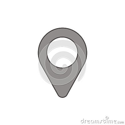 Vector icon of placemarker map pointer Vector Illustration