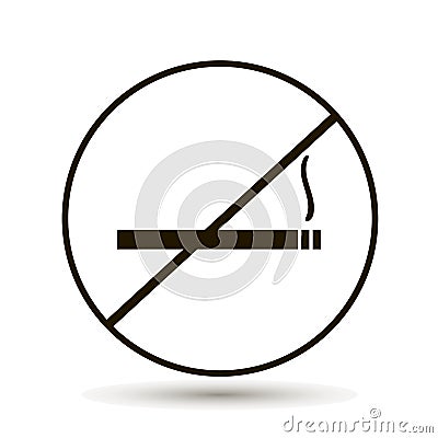 Vector icon prohibits smoking. Vector Illustration