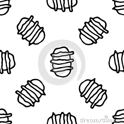 The pattern consists of a pattern of dry short paste with three-dimensional stripes. vector seamless pattern made of a single dry Vector Illustration