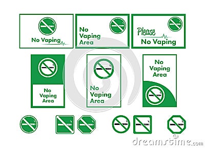 Vector icon set of no smoking and smoking allowed Stock Photo