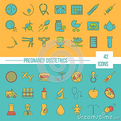 Vector icon set Vector Illustration