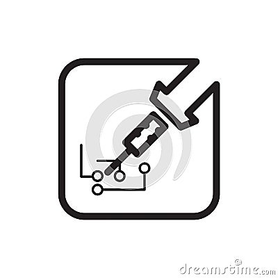 Vector icon soldering iron in white background Vector Illustration