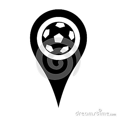 Vector icon of the stadium location and navigation. Vector illustration on a white background Vector Illustration