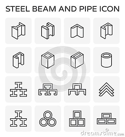 Beam pipe icon Vector Illustration