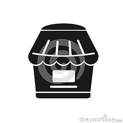 Vector icon of a store, kiosk. Vector Illustration