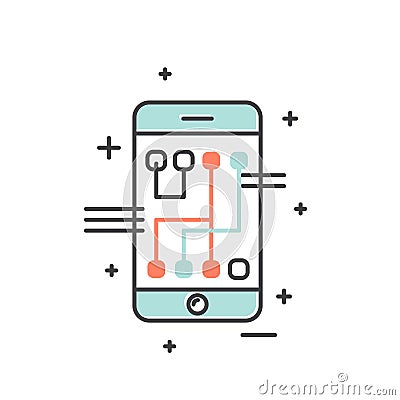Development, Gestural Smart Interface, Future Technology, Isolated Element Background for Web and Mobile Stock Photo