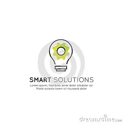 Smart Solution Thinking Outside The box, Bright Idea Concept Stock Photo