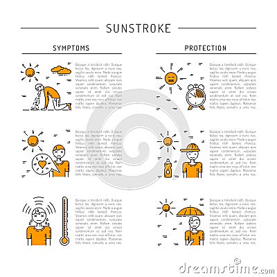 Vector icon sunstrocke Vector Illustration