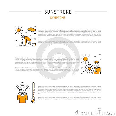 Vector icon sunstrocke Vector Illustration