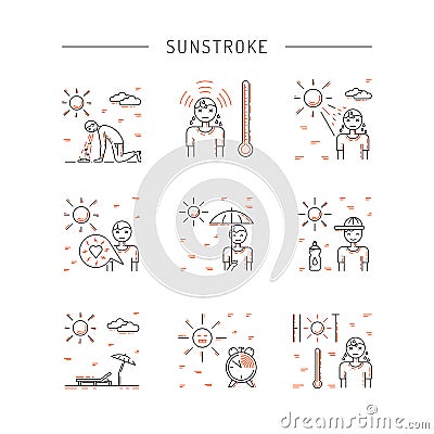 Vector icon sunstrocke Vector Illustration