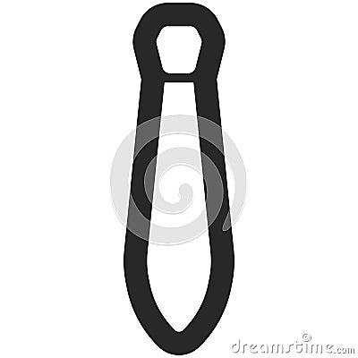 Vector Icon of a tie for men or women in line art style. Pixel perfect. business and office look. Vector Illustration