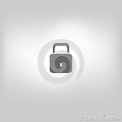 Vector icon to close the lock Vector Illustration