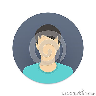 Vector icon of user avatar for web site or mobile Vector Illustration