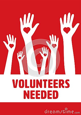 Vector icon of volunteers needed Vector Illustration