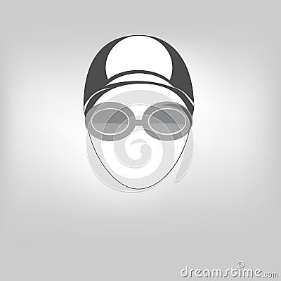 Vector icon woman swim Vector Illustration