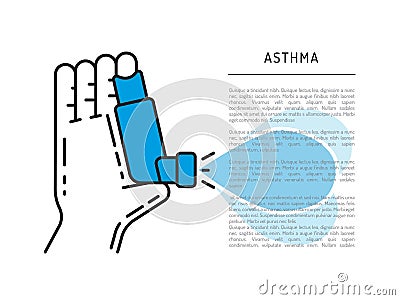 Vector icons asthma Vector Illustration