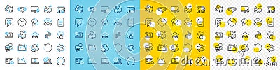 Vector icons set of Molybdenum mineral, Copyright and Fraud line icons. For web app. Vector Vector Illustration