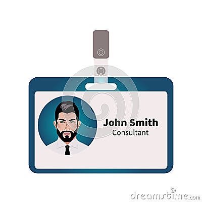 Vector ID badge Vector Illustration