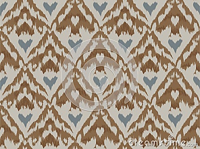 Vector Ikat seamless pattern Vector Illustration