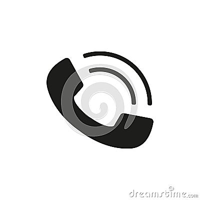 Vector illistration of simpe telephone tube icon. Isolated. Vector Illustration