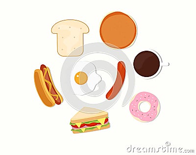 Vector illustratio Breakfast Vector Illustration