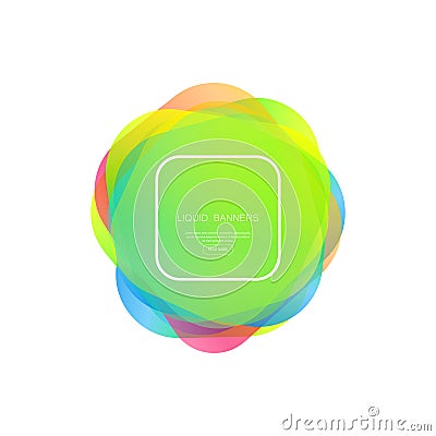 Vector illustration. Abstract colorful circle. Dynamic splash liquid shape. Background for poster, cover, banner, placard. Logo Vector Illustration