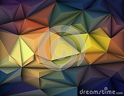 Vector illustration Abstract 3D Geometric, Polygonal, Triangle pattern Vector Illustration