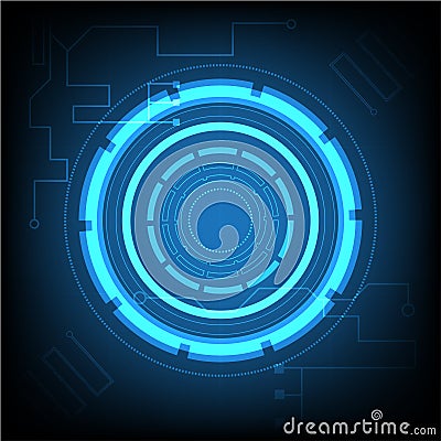 Abstract background Abstract futuristic on circuit board Vector Illustration