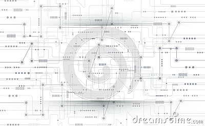 Vector illustration Abstract futuristic circuit board Vector Illustration