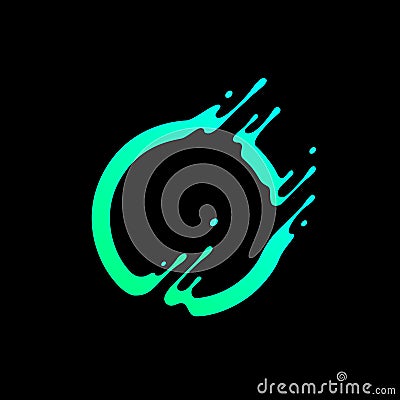 Vector Illustration. Abstract Green Circle Vector Illustration