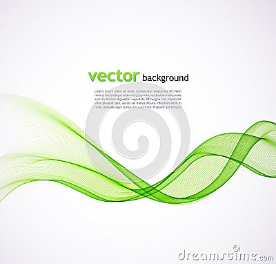 Abstract green wave background Vector Illustration