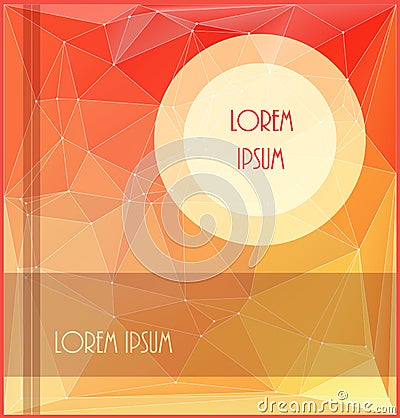 Vector illustration. Abstract orangeyellow booklet or page template. Vector Illustration