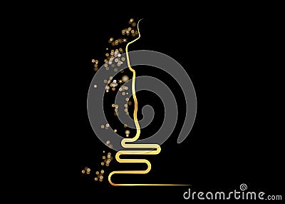 Vector illustration abstract people logo icon, black background Vector Illustration