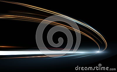 Vector Illustration of abstract, science, futuristic, energy technology concept. Digital image of arrow sign, lines with Vector Illustration