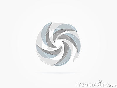 Vector Illustration Abstract twisting grey Stock Photo