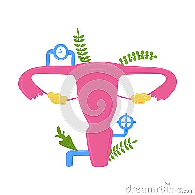 Vector illustration abstract uterus Cartoon Illustration