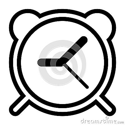 Alarm Clock Line Icon Vector Illustration