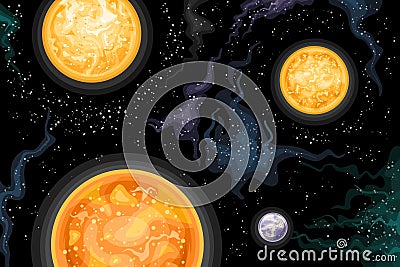 Vector illustration of Alpha Centauri Stellar System Vector Illustration