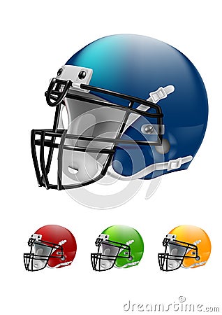 Football Helmet Vector Illustration