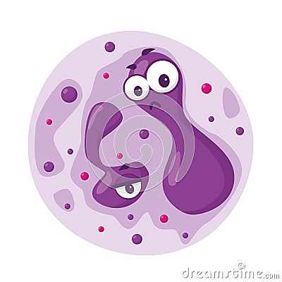 Vector illustration of an Anaplasma bacteria in cartoon style isolated on white background Vector Illustration