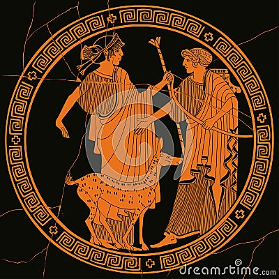 Vector Greek drawing. Vector Illustration