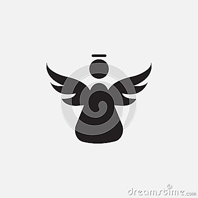 Vector illustration of angel icon for grahic and web design Vector Illustration