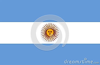 Vector illustration. Argentina flag to print. Vector Illustration