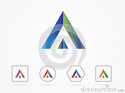 Vector illustration art abstract geometry modern symbol icon Stock Photo